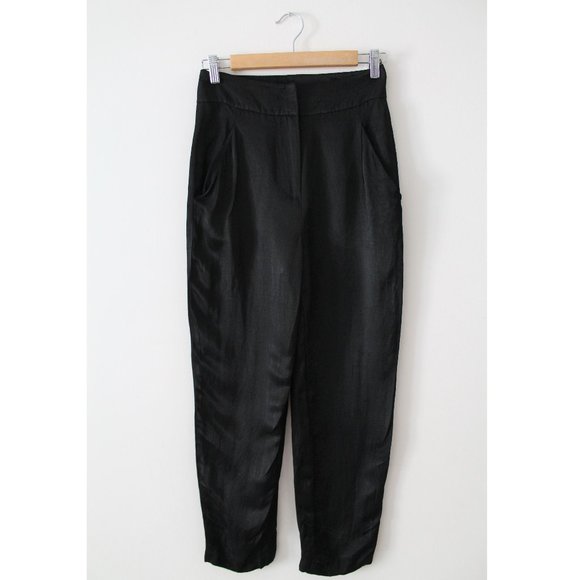 Envelope1976 Bianca Tapered Pants 25" / FR 34 / US 2 / Shiny Black Net-A-Porter - Picture 4 of 10